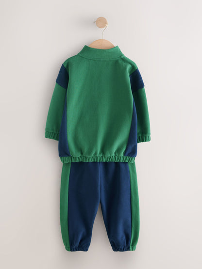Green Half Zip Top and Joggers Set (3mths-7yrs) image 6