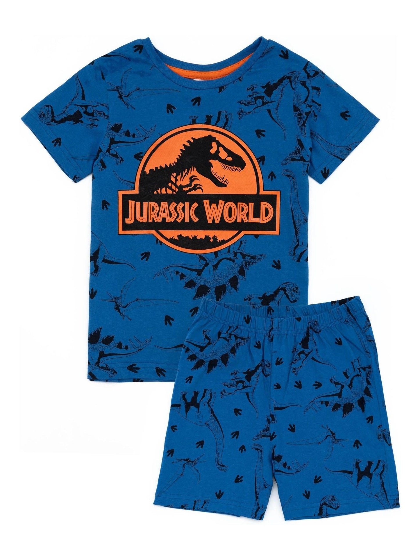 Dsiney Kidz - Vanilla Underground Blue Boys Jurassic World Short 100% Cotton Pyjamas Set image 1