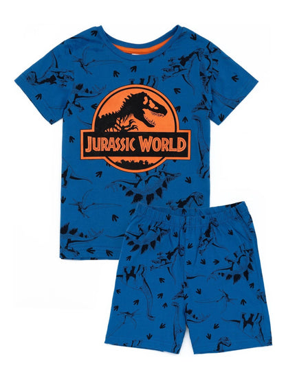 Dsiney Kidz - Vanilla Underground Blue Boys Jurassic World Short 100% Cotton Pyjamas Set image 1