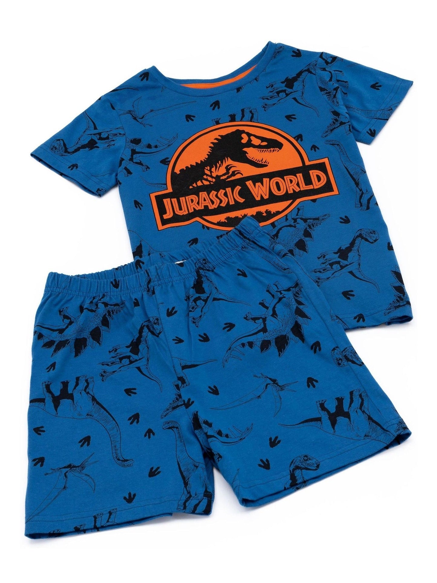 Dsiney Kidz - Vanilla Underground Blue Boys Jurassic World Short 100% Cotton Pyjamas Set image 2