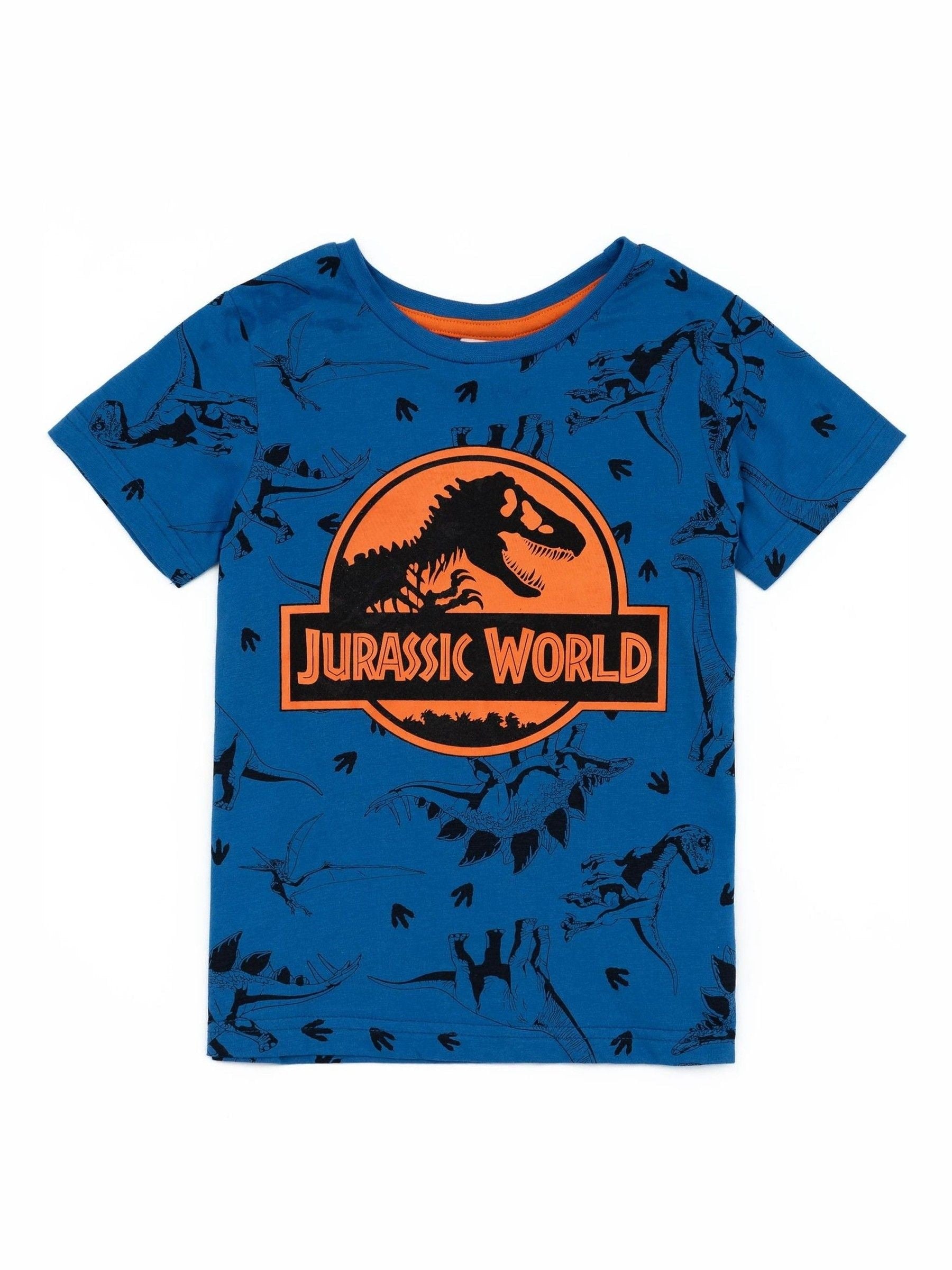 Dsiney Kidz - Vanilla Underground Blue Boys Jurassic World Short 100% Cotton Pyjamas Set image 3
