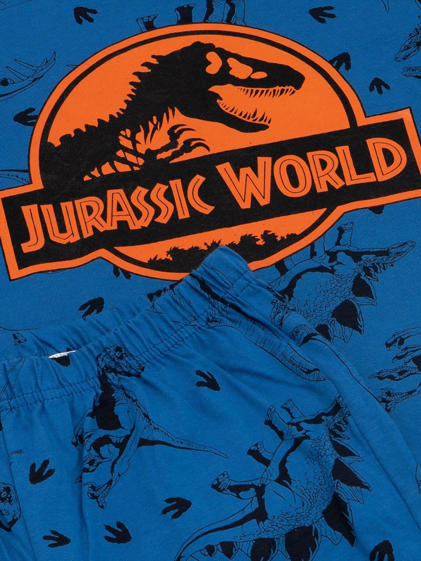 Dsiney Kidz - Vanilla Underground Blue Boys Jurassic World Short 100% Cotton Pyjamas Set image 6