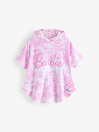 Dsiney Kidz - Vanilla Underground Pink Barbie Girls Tie Dye Poncho 100% Cotton Towel image 1