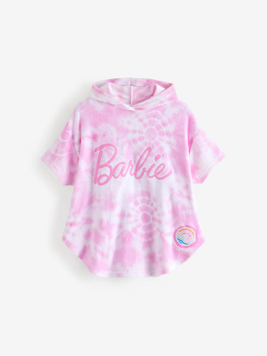 Vanilla Underground Pink Barbie Girls Tie Dye Poncho 100% Cotton Towel image 1
