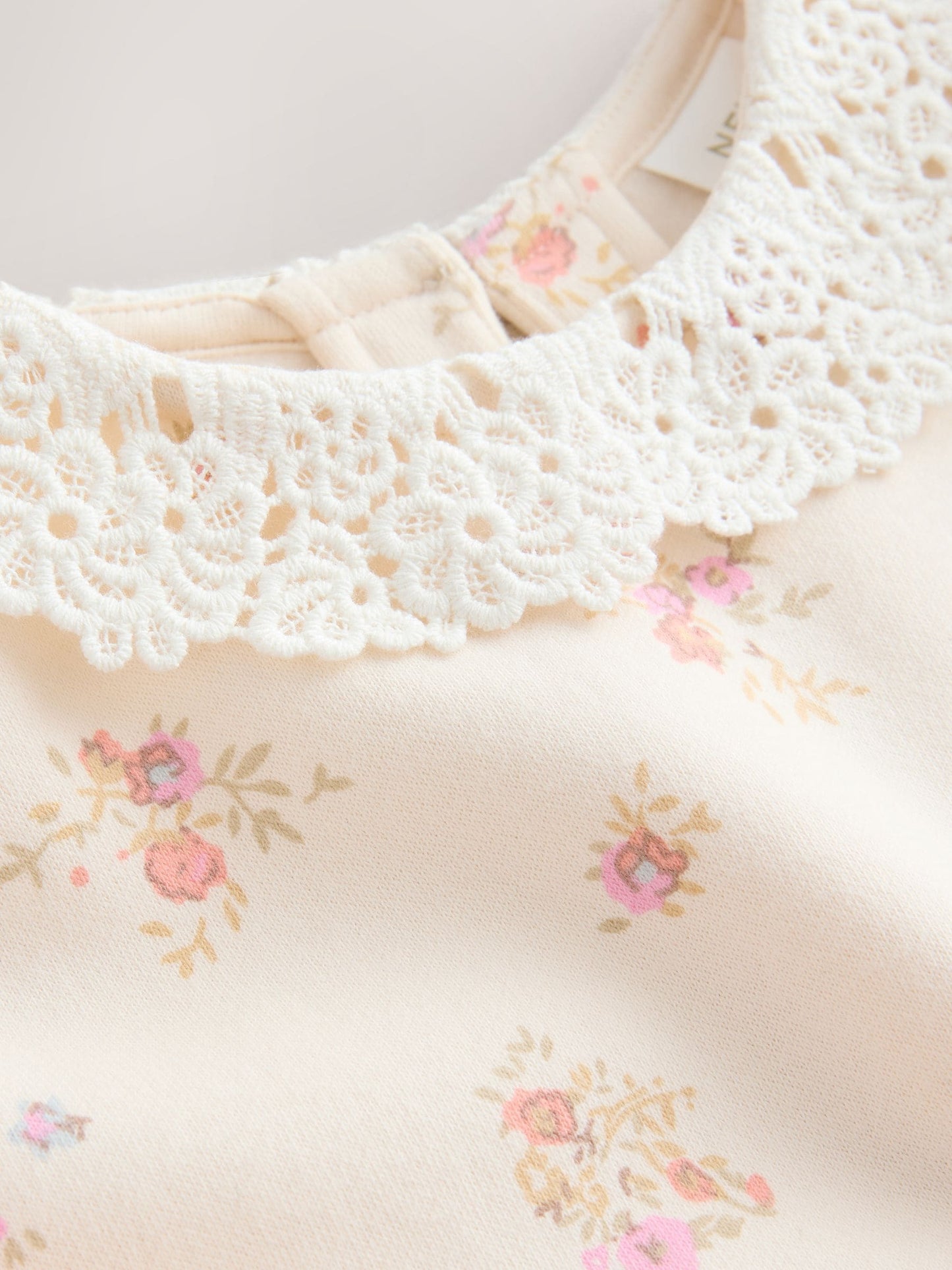Light Pink Ditsy Floral Collar Sweatshirt and Leggings Set (3mths-7yrs) image 7