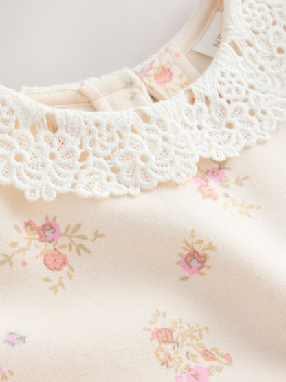 Light Pink Ditsy Floral Collar Sweatshirt and Leggings Set (3mths-7yrs) image 7