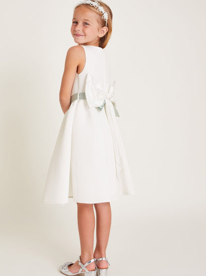 Monsoon White Molly Scuba Bridesmaid Dress image 2