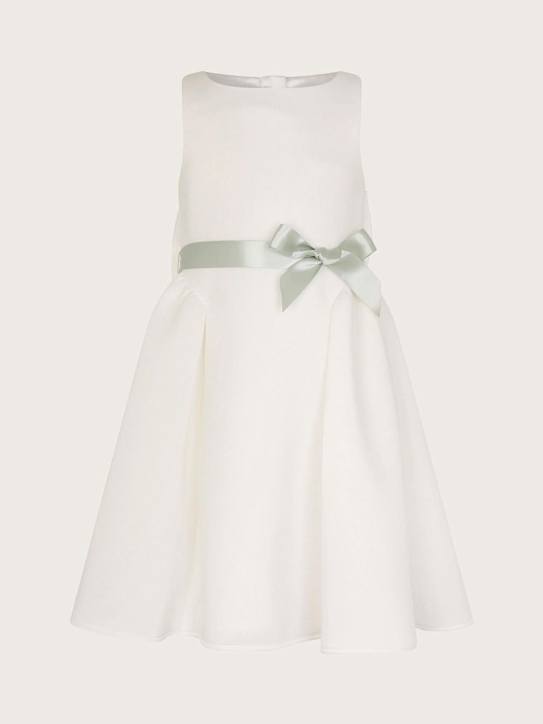 Monsoon White Molly Scuba Bridesmaid Dress image 3