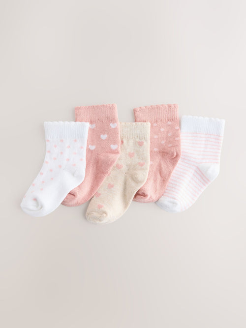 Pink Baby Socks 5 Pack image 1