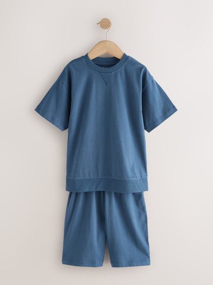 Navy/Grey Short Leg Pyjamas 3 Pack (3-16yrs) (3-16yrs) image 6