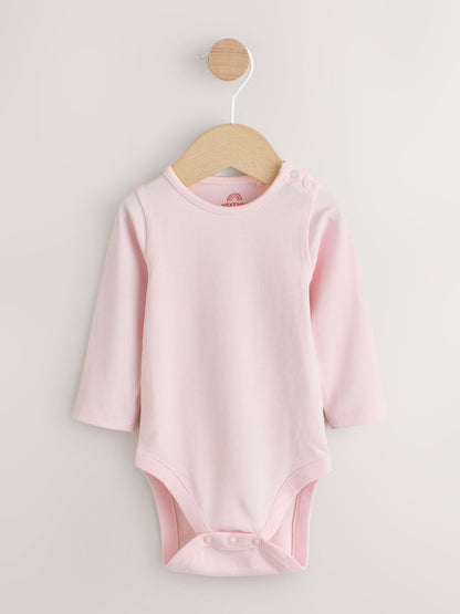 Pink Baby Dungarees and Long Sleeve Bodysuits Set 2 Piece (0mths-3yrs)
