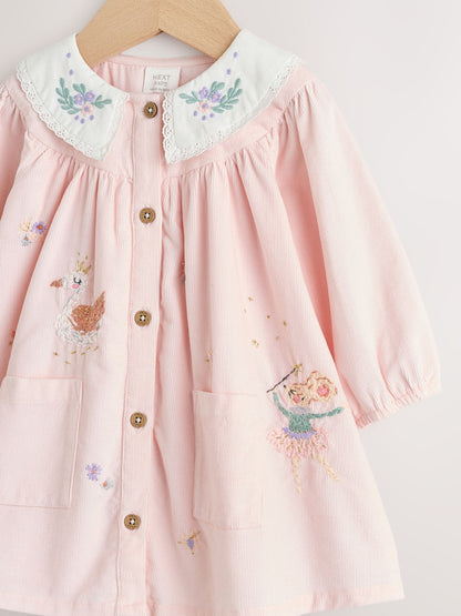 Pink Fairy Mouse Baby Woven Collar Dress with Tights (0mths-2yrs)