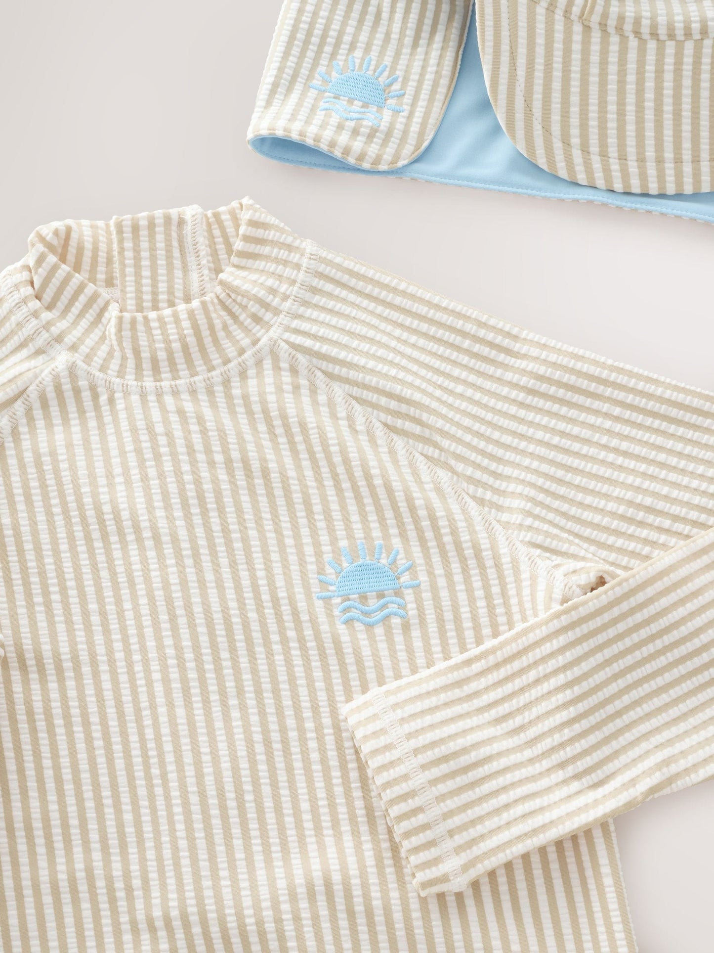 Neutral Stripe Sunsafe Swimsuit and Hat Set (3mths-7yrs) image 4