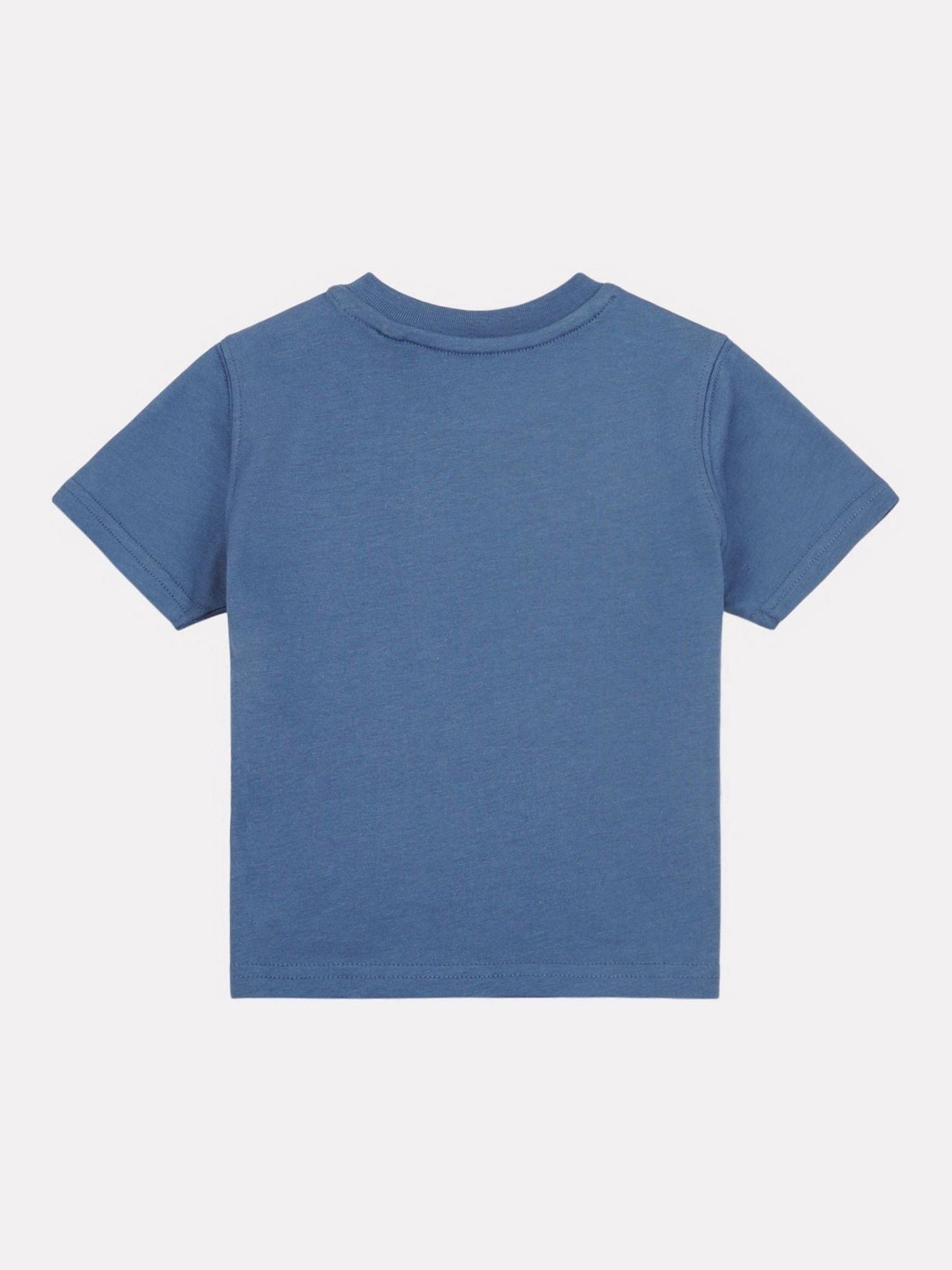 New Balance Blue Stacked Logo Cotton T-Shirt image 2