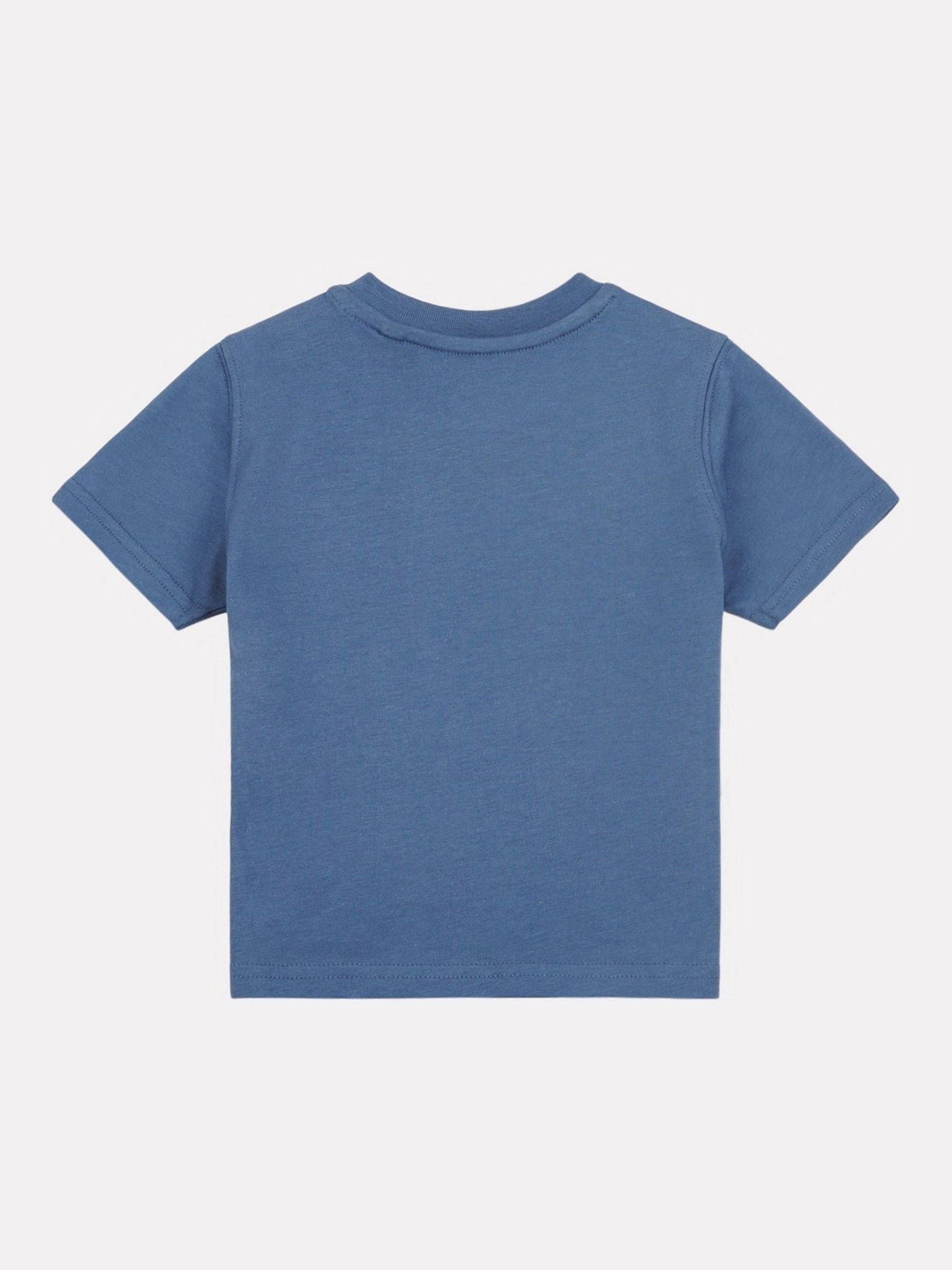 New Balance Blue Stacked Logo Cotton T-Shirt image 2