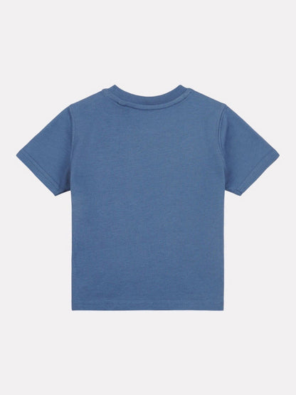 New Balance Blue Stacked Logo Cotton T-Shirt image 2