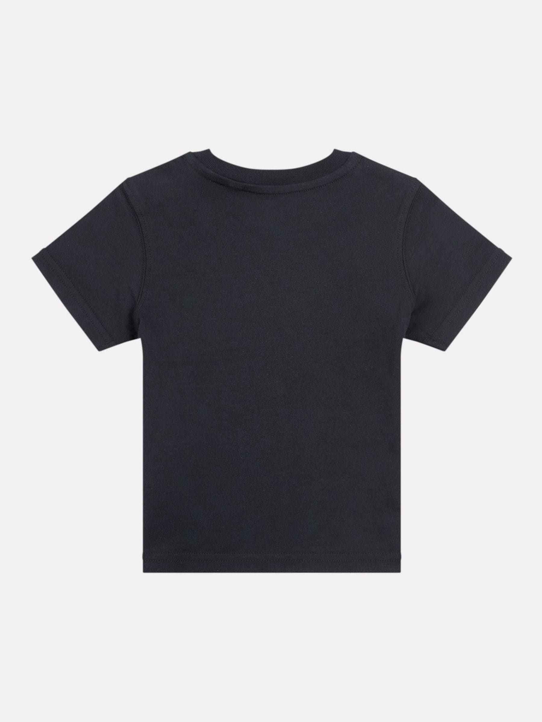 New Balance Black Stacked Logo Cotton T-Shirt image 3