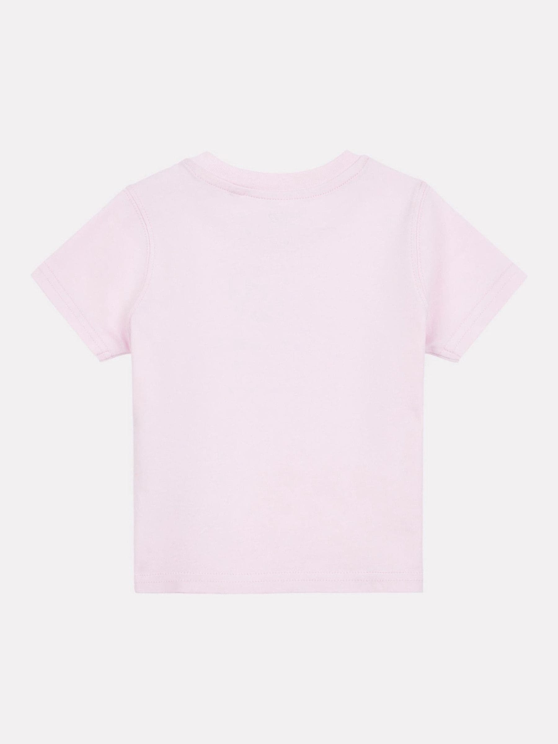 New Balance Light Pink Stacked Logo Cotton T-Shirt image 3