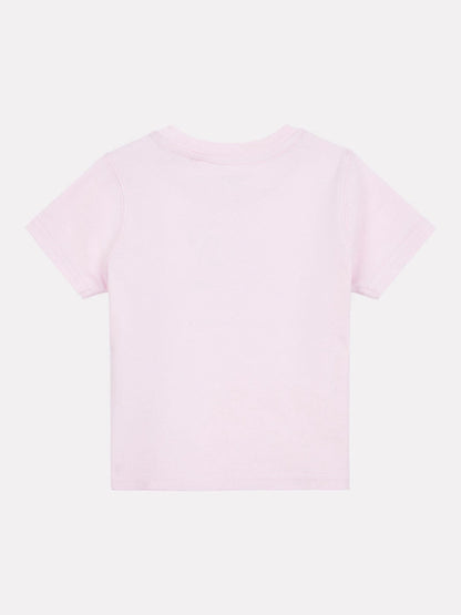 New Balance Light Pink Stacked Logo Cotton T-Shirt image 3