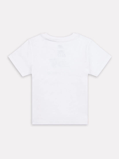 New Balance White Stacked Logo Cotton T-Shirt image 2