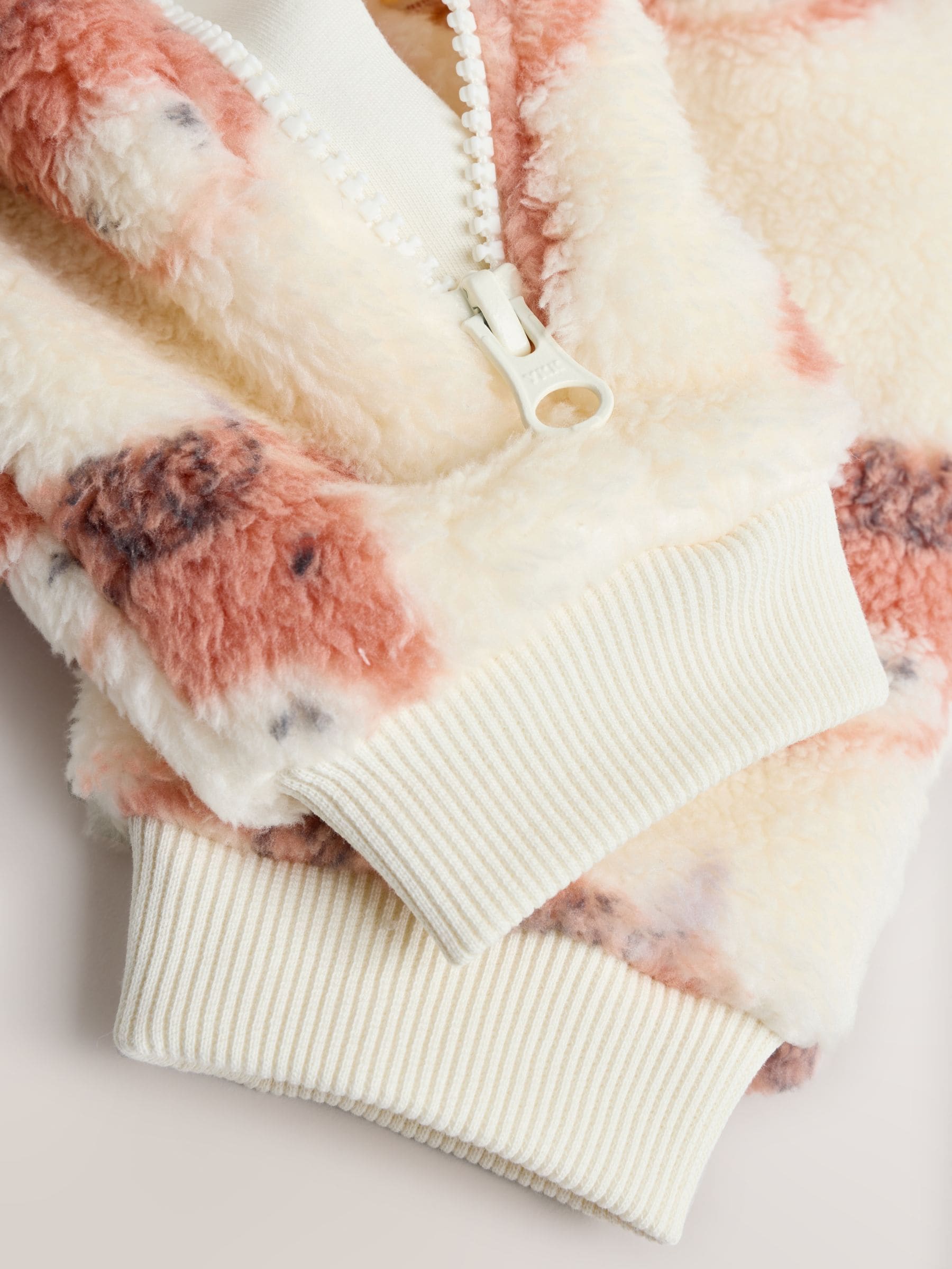 Ecru Hamish Baby Heavy Fleece Sleepsuit image 6