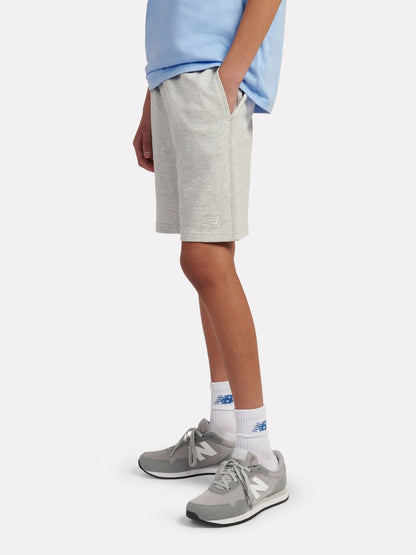 Dsiney Kidz - New Balance Light Grey French Terry Small Logo Cotton Shorts image 2