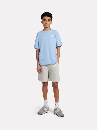 Dsiney Kidz - New Balance Light Grey French Terry Small Logo Cotton Shorts image 5