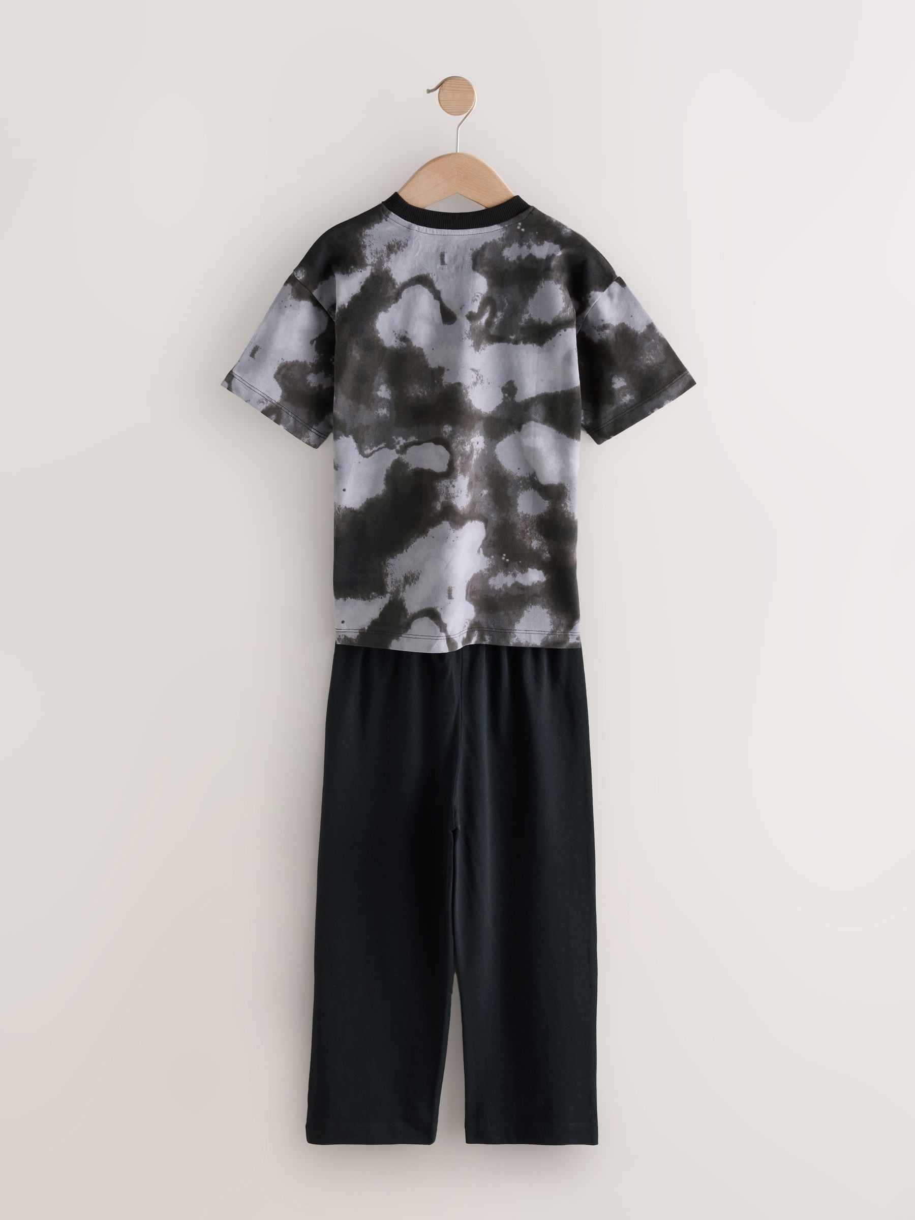Black/Grey Skull Long Sleeve Pyjamas 2 Pack (3-16yrs) image 9