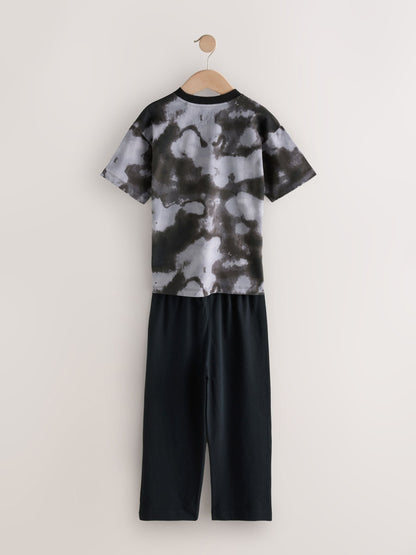 Black/Grey Skull Long Sleeve Pyjamas 2 Pack (3-16yrs) image 9