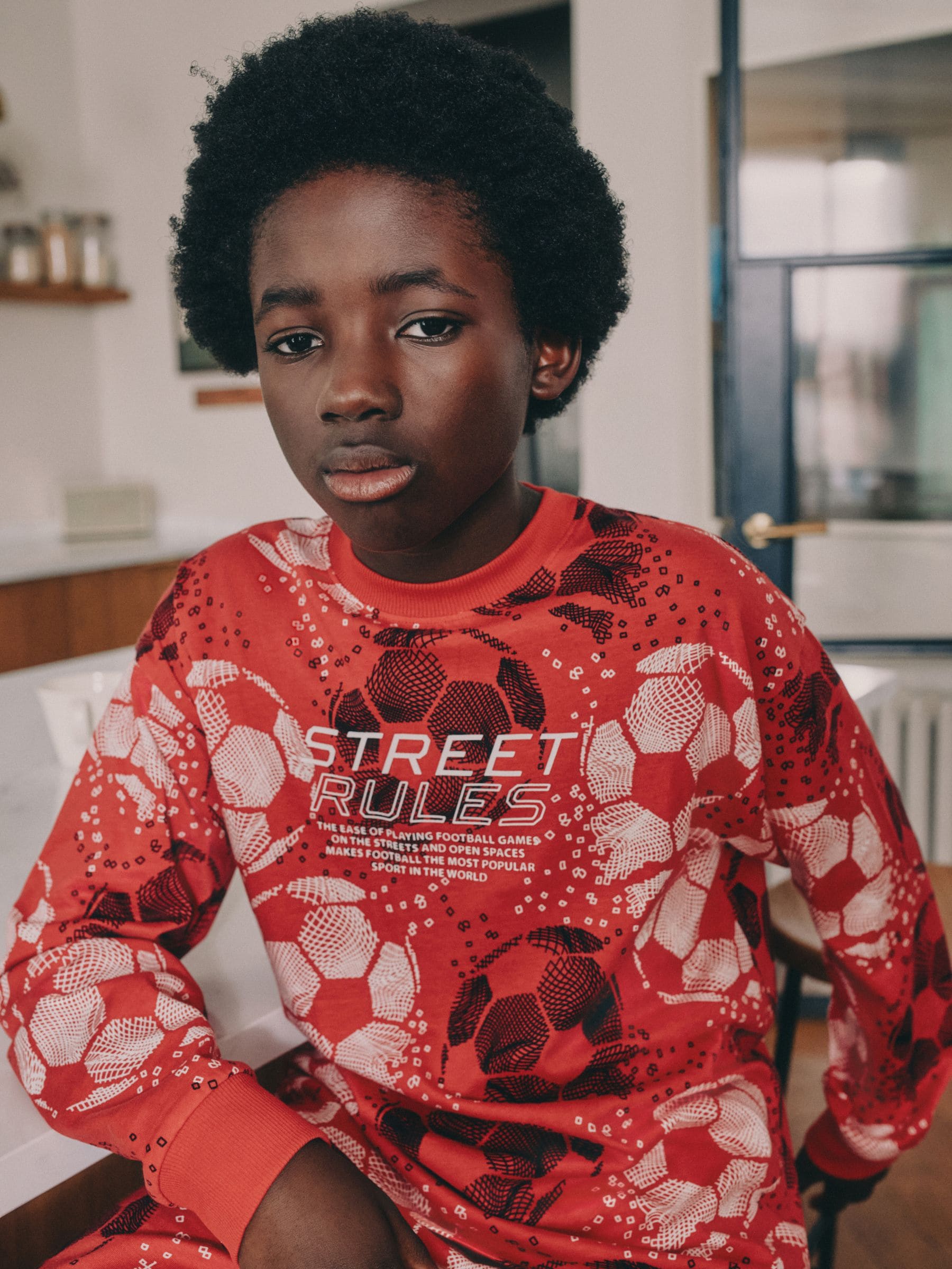 Red/Black Football Long Sleeve Pyjamas 2 Pack (3-14yrs) image 5