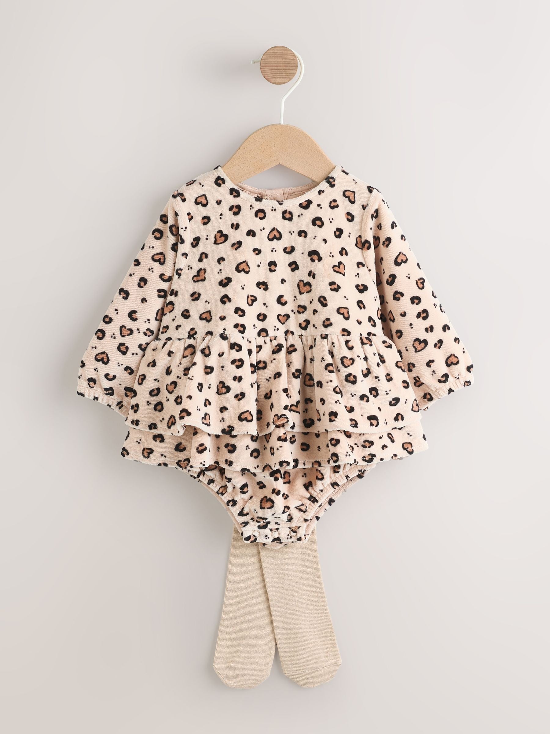 Natural Animal Baby Bloomer Rompers Set 2 Piece with Tights (0mths-3yrs) image 4