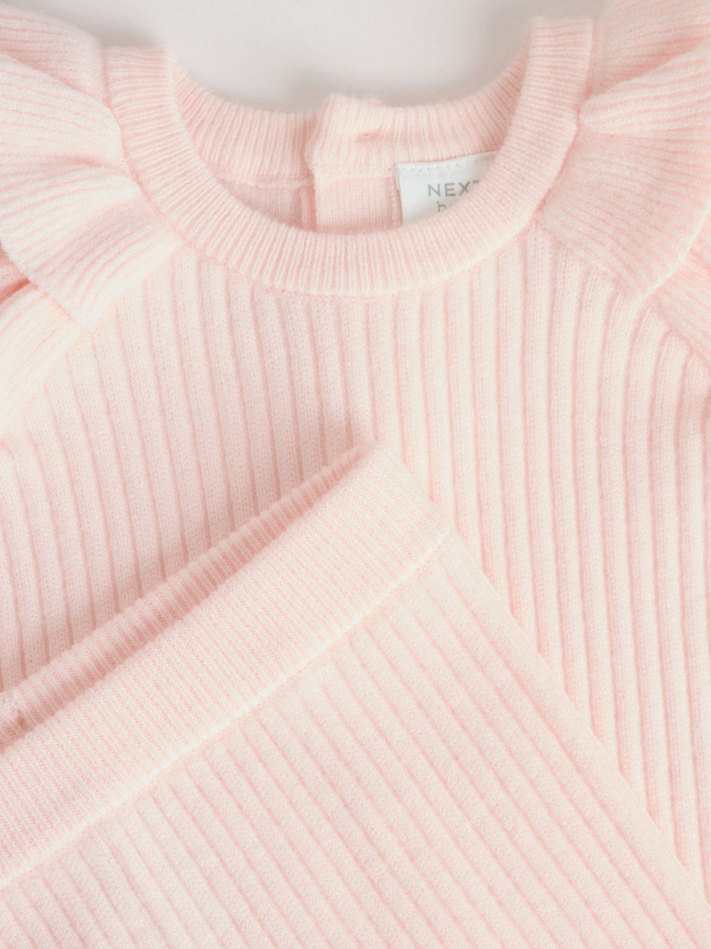 Light Pink Baby Knitted Jumper and Leggings Set 2 Piece (0mths-3yrs) image 4