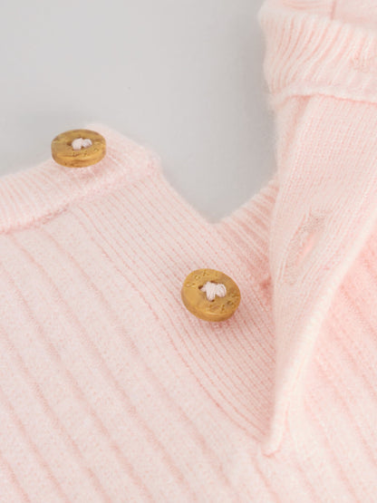Light Pink Baby Knitted Jumper and Leggings Set 2 Piece (0mths-3yrs) image 7