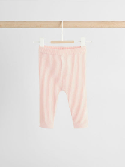 Light Pink Baby Knitted Jumper and Leggings Set 2 Piece (0mths-3yrs) image 8