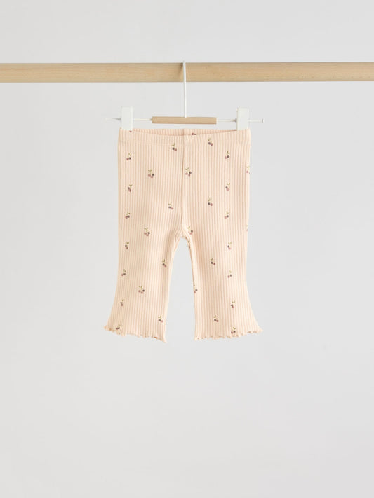 Neutral Cherry Knitted Gilet, Long Sleeve Top and Leggings 3 Piece Set (0mths-3yrs) image 3