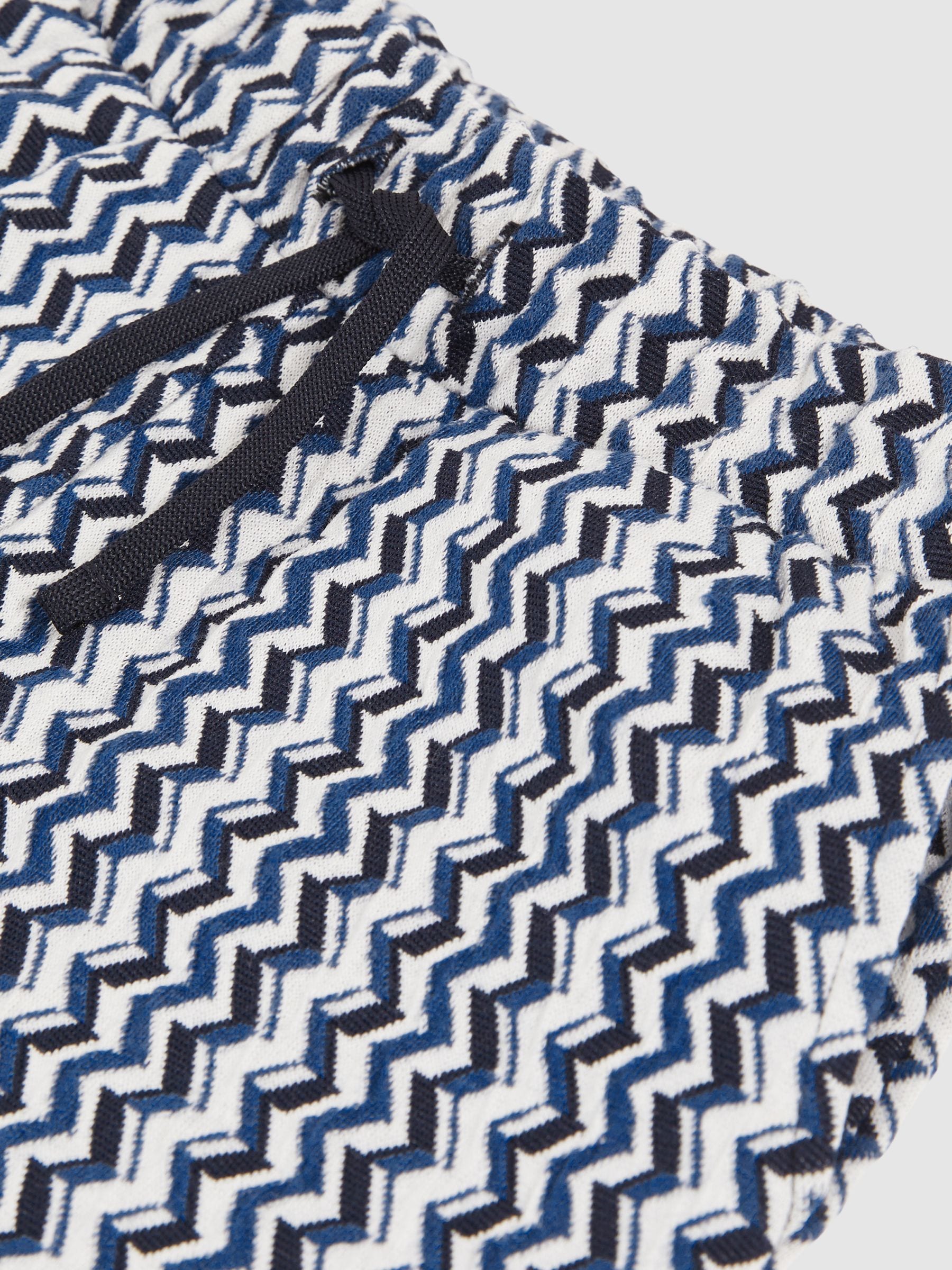 Dsiney Kidz - Reiss Blue Teti 3-9 yrs Zig-Zag Knit Drawstring Shorts image 5