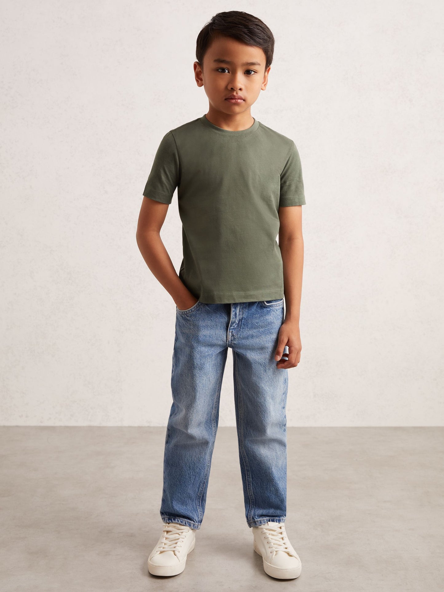 Dsiney Kidz - Reiss Dark Sage Bless 3-9 yrs Cotton Crew-Neck T-Shirt image 1