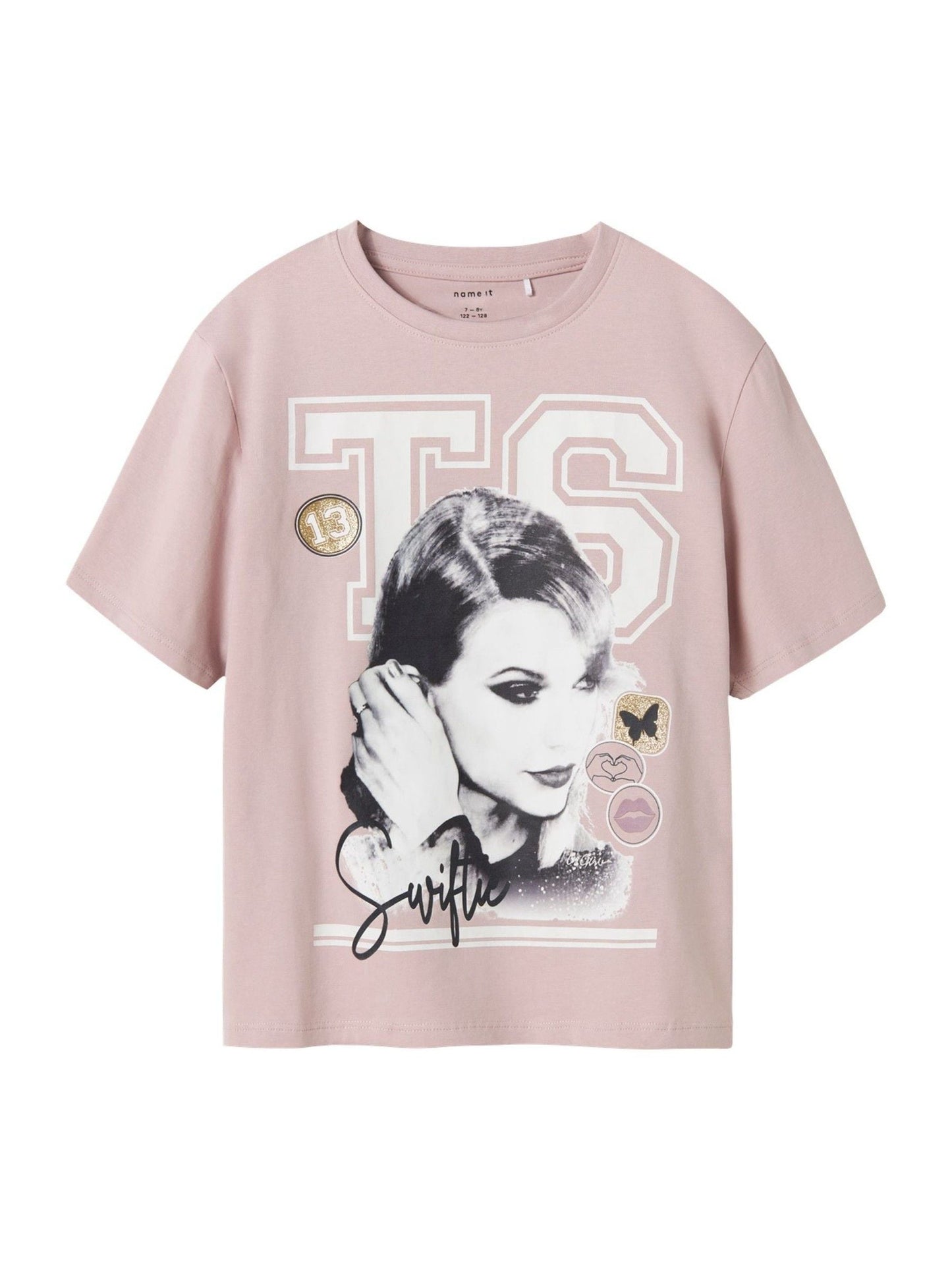 Dsiney Kidz - Name It Pink Taylor Swift Graphic Print Boxy T-Shirt image 1