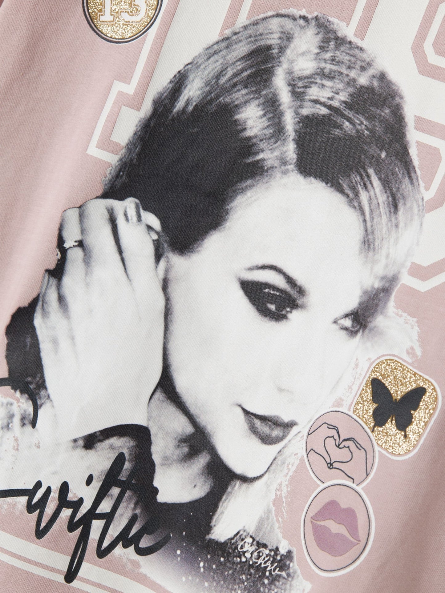 Dsiney Kidz - Name It Pink Taylor Swift Graphic Print Boxy T-Shirt image 3