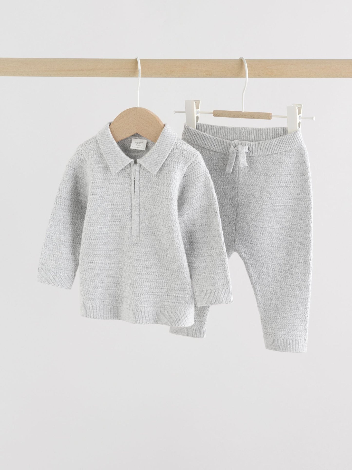 Grey Baby Knitted Jumper and Leggings Set (0mths-2yrs) image 1