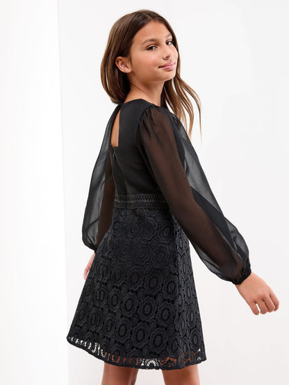 Lipsy Black Lace Occasion Dress (5-16yrs) - image 4