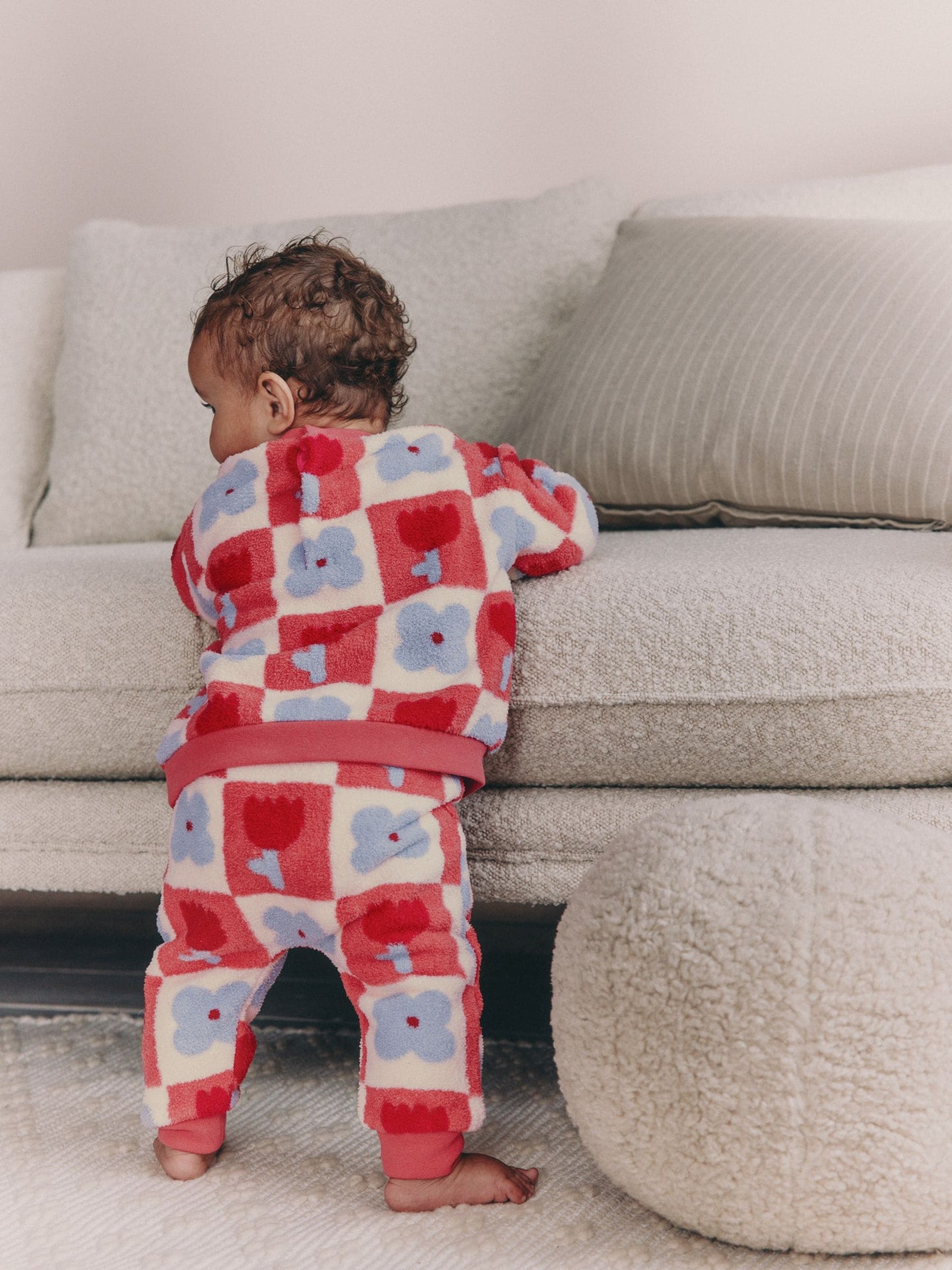 Red/ Purple Check Baby Fleece Tops and Leggings Set 2 Piece (0mths-2yrs)