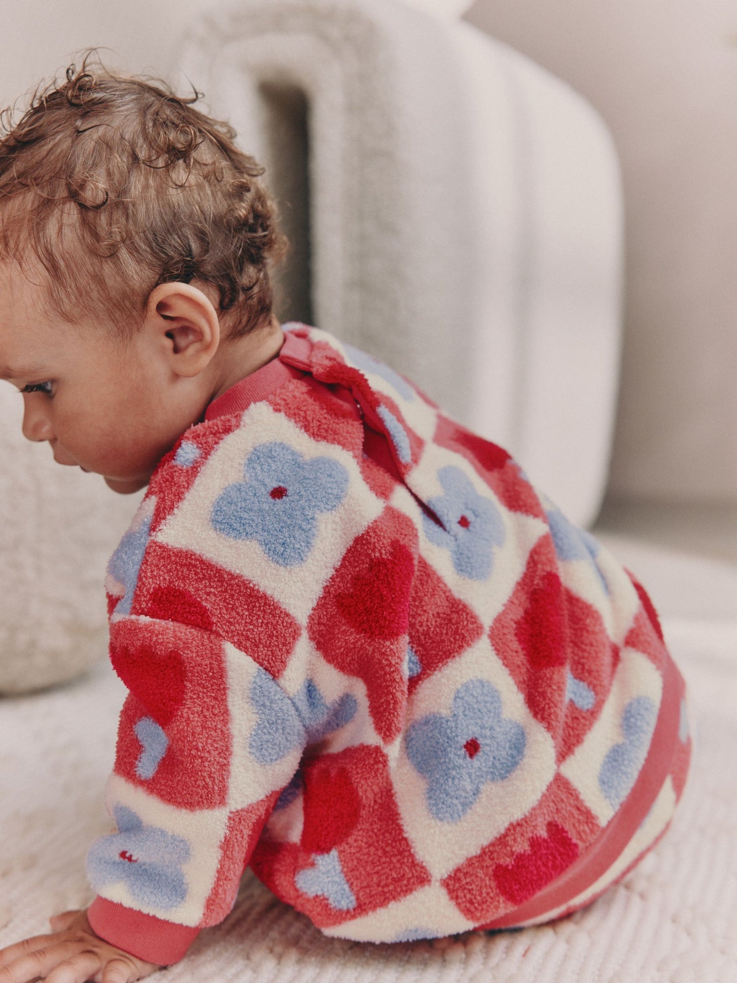 Red/ Purple Check Baby Fleece Tops and Leggings Set 2 Piece (0mths-2yrs)