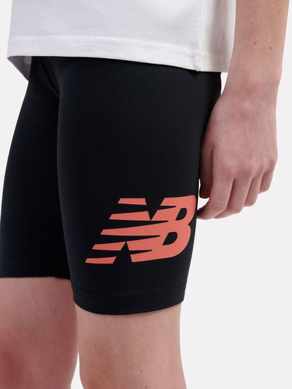 Dsiney Kidz - New Balance White Stacked Logo T-Shirt and Cycle Shorts Set image 6