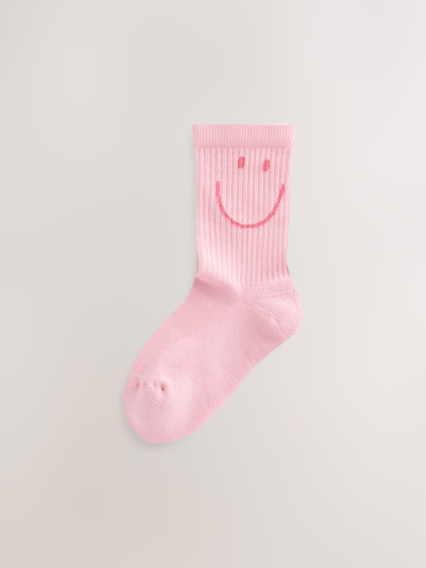 Pink, Purple and Green Cotton Rich Cushioned Sole Ankle Socks 3 Pack image 3