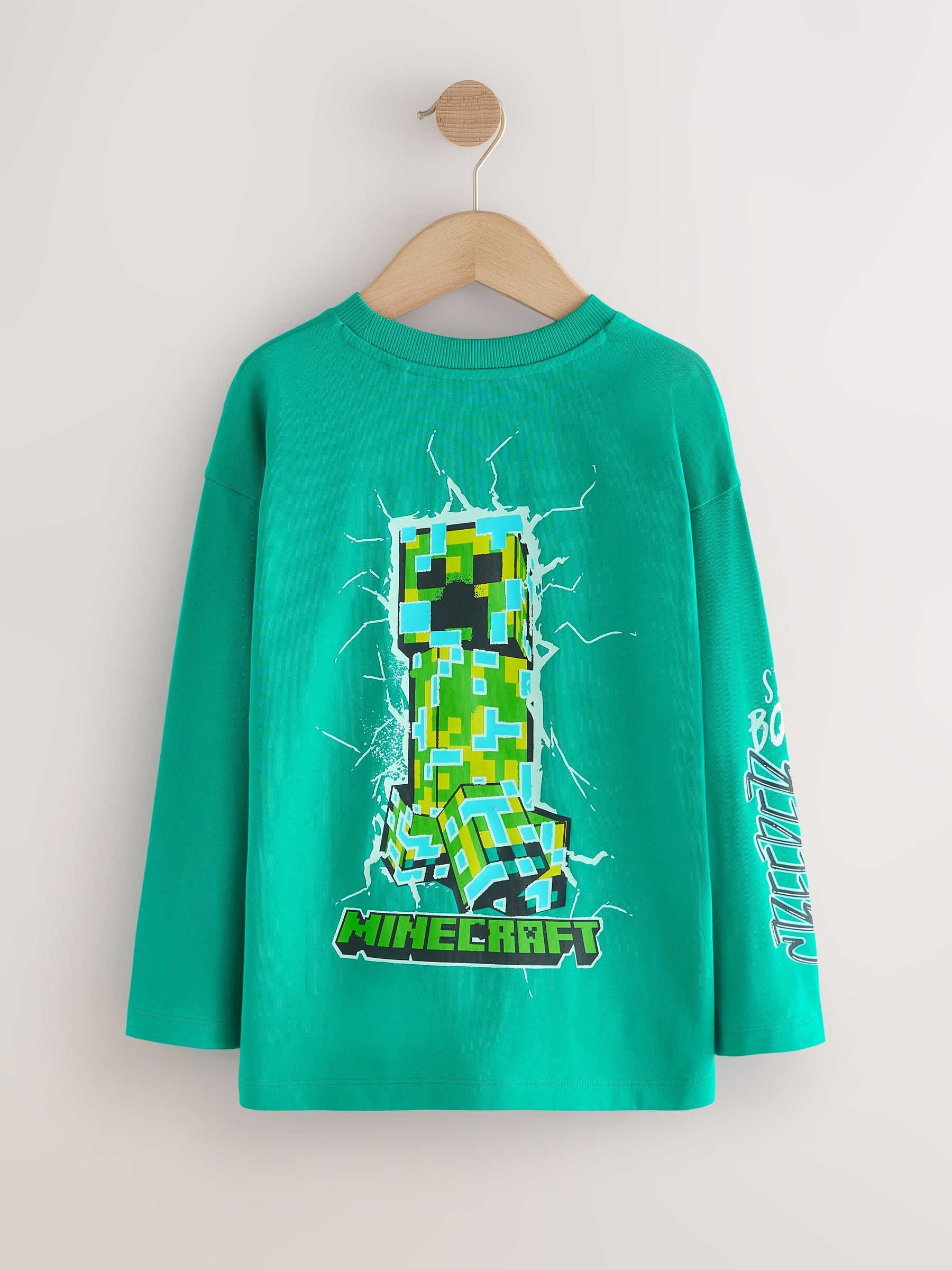 Dsiney Kidz - Green Minecraft Long Sleeve T-Shirt (3-16yrs) image 1