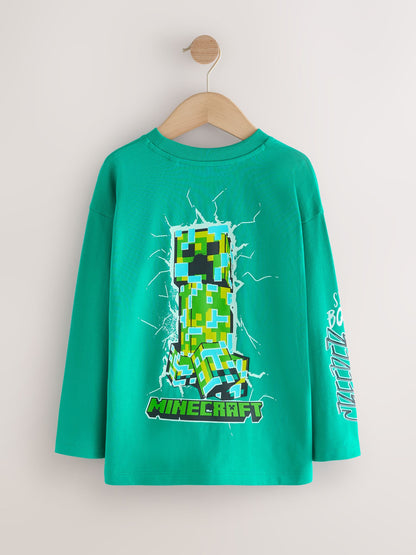 Dsiney Kidz - Green Minecraft Long Sleeve T-Shirt (3-16yrs) image 1