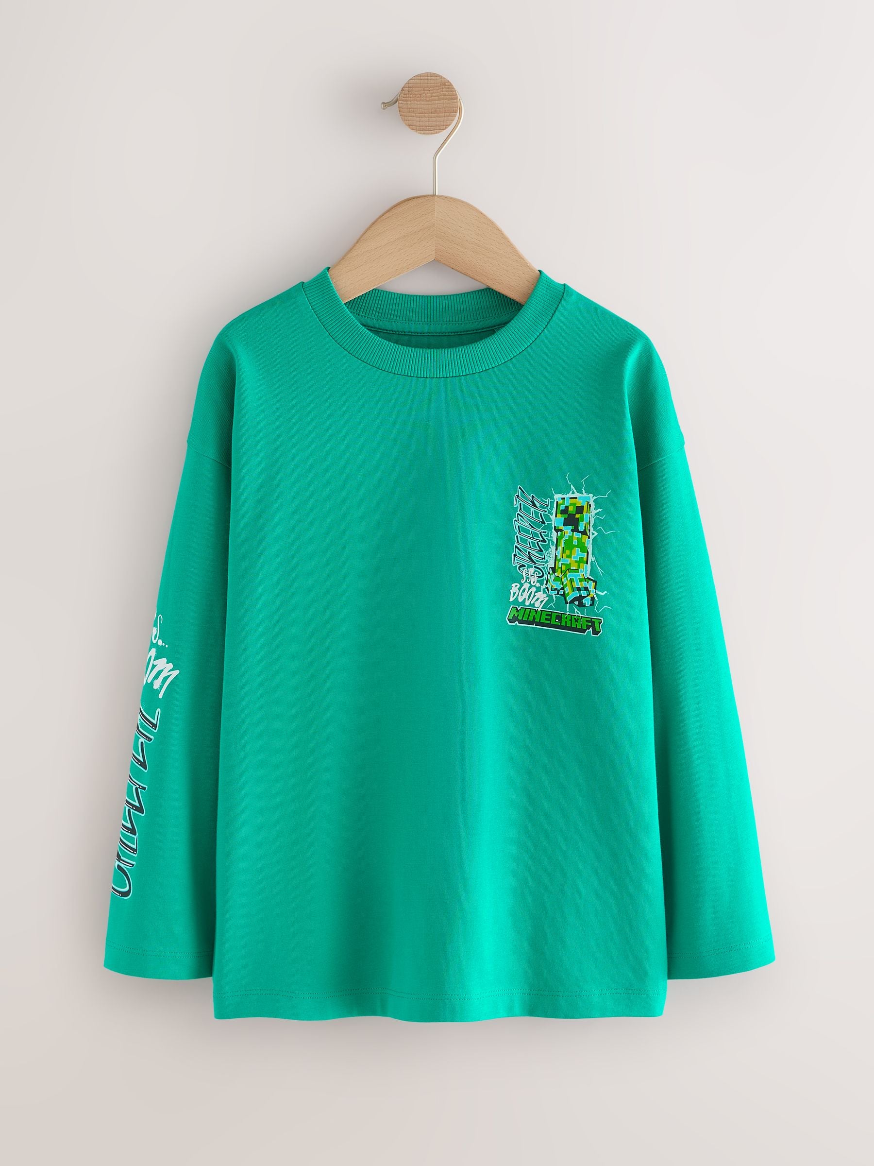 Dsiney Kidz - Green Minecraft Long Sleeve T-Shirt (3-16yrs) image 2