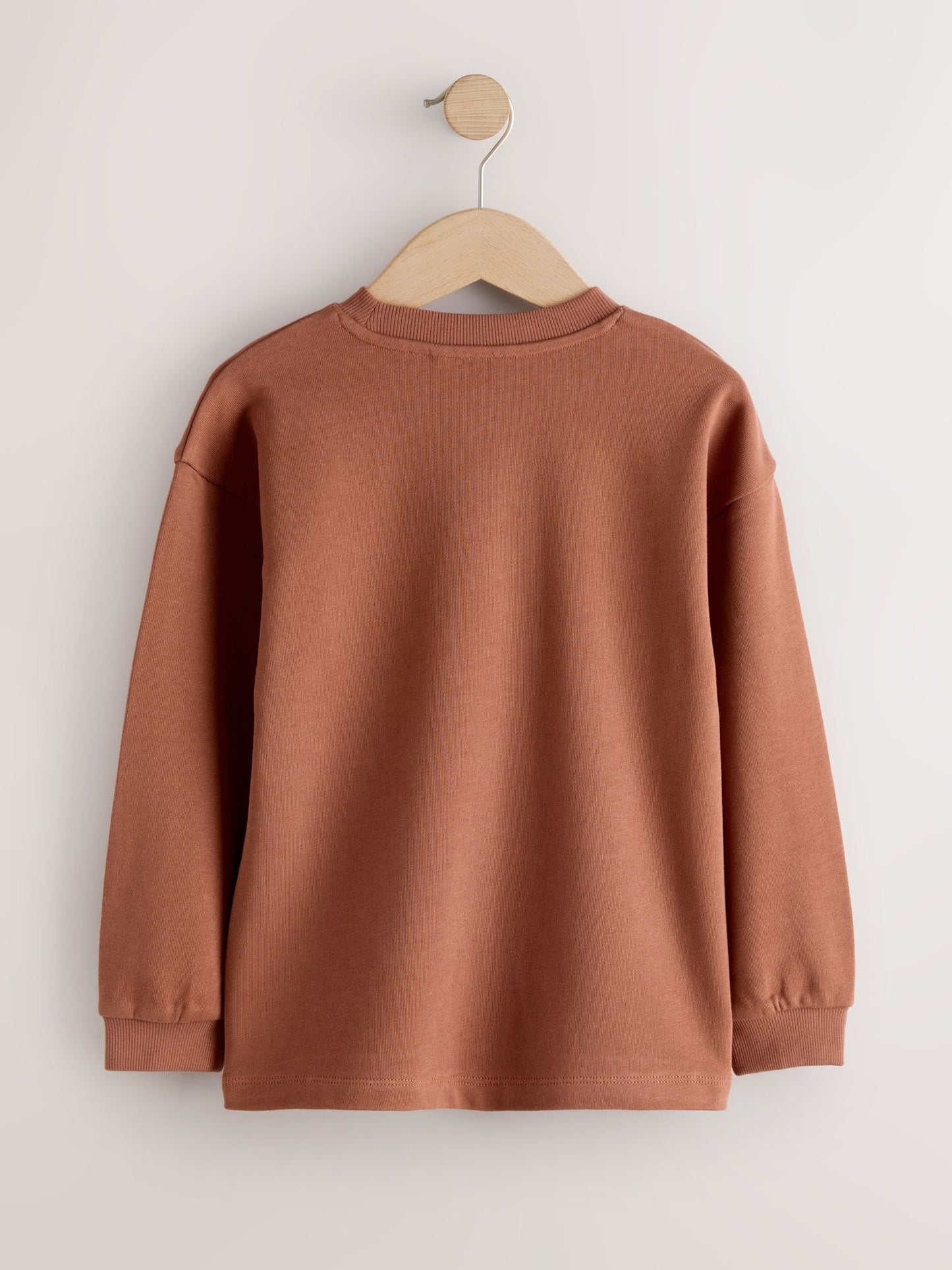 Dsiney Kidz - Charcoal/Berry/Tan Relaxed Fit Long Sleeve Heavyweight T-Shirts 3 Pack (3-16yrs) image 5