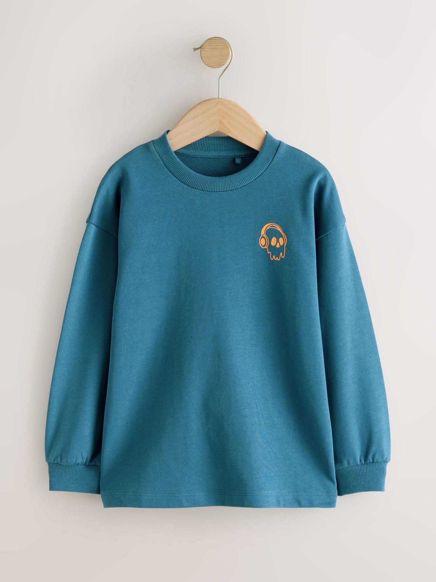 Dsiney Kidz - Blue/Berry/Ecru Graphic Relaxed Fit Long Sleeve Heavyweight T-Shirts 3 Pack (3-16yrs) image 3